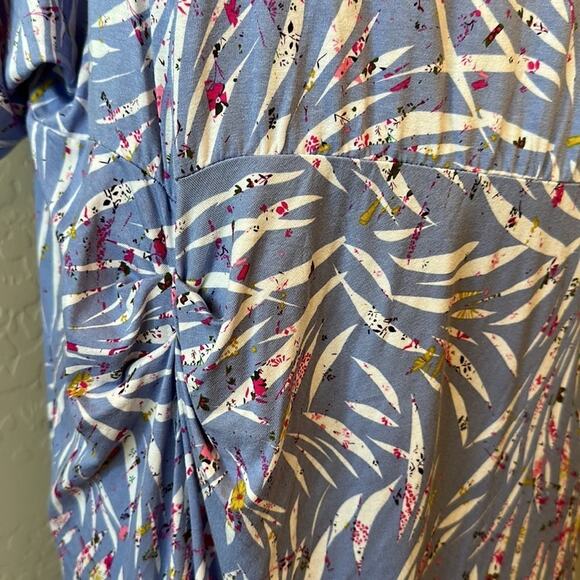 Eloquii Elements Dolman Sleeve Asymmetrical Ruched Zebra Print Dress 22/24 - Picture 11 of 16